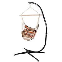 Algopix Similar Product 5 - Sunnydaze Hanging Rope Hammock Chair