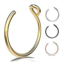 Algopix Similar Product 17 - Fake Clip On Nose Ring 24g  No
