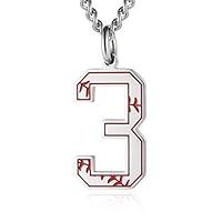 Algopix Similar Product 7 - HZMAN Baseball Initial Pendant Necklace