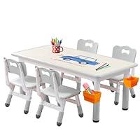 Algopix Similar Product 8 - JIAOQIU Kids Table and Chair Set