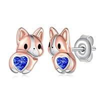 Algopix Similar Product 2 - Corgi Earrings for Women 925 Sterling