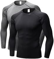 Algopix Similar Product 18 - Mens Compression Shirts Long Sleeve