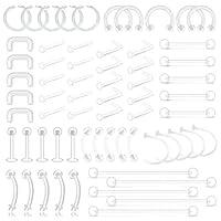 Algopix Similar Product 19 - DBella 65pcs Mix Style Clear Piercing