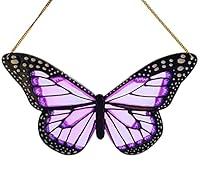 Algopix Similar Product 16 - Purple Butterfly Suncatcher for Window