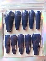 Algopix Similar Product 6 - Handmade Cute Press on nails  Blue