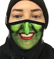 Algopix Similar Product 7 - Witch Halloween Face Mask Smiling Green