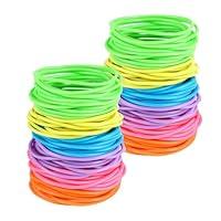 Algopix Similar Product 16 - Adorox 144 Bracelets Neon Jelly