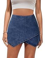 Algopix Similar Product 9 - luvamia Jean Skorts for Woman High