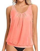 Algopix Similar Product 3 - Yonique Womens Blouson Tankini Top No