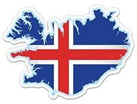 Algopix Similar Product 6 - Iceland Map Flag Country Shape  Vinyl