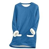 Algopix Similar Product 4 - Binmer Womens Sherpa Lined Sweatshirts