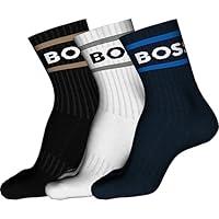 Algopix Similar Product 13 - BOSS 3-Pack Bold Logo Solid Cotton Socks