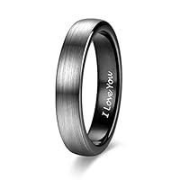 Algopix Similar Product 6 - TRUMIUM 4mm Thin Tungsten Carbide Rings