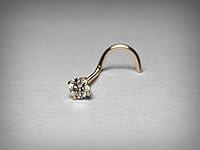 Algopix Similar Product 12 - Diamond nose stud 14K yellow gold