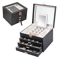 Algopix Similar Product 7 - ASINGYER Jewelry Box with Glass Lids4