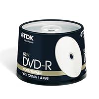 Algopix Similar Product 7 - TDK DVD-R 4.7Gb 16x Spindle 50 Printable