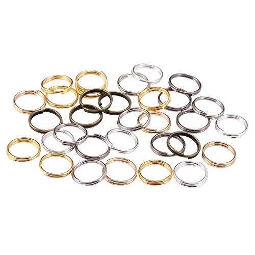VILLCASE 20 Pcs Small Round Carabiner Clip Open Jump Rings for