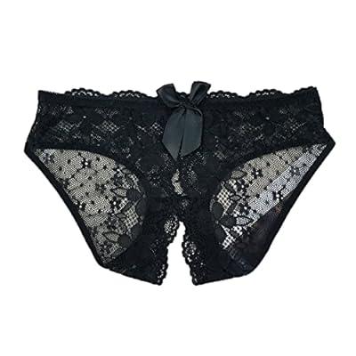 Best Deal for YOUMETO Thongs Sheer Underwear for Women Bow Crotchless