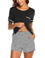 Algopix Similar Product 7 - Ekouaer Womens Pajama Set Striped Short