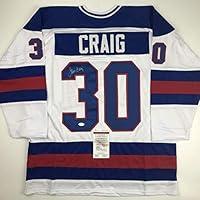 Algopix Similar Product 4 - AutographedSigned Jim Craig White Team