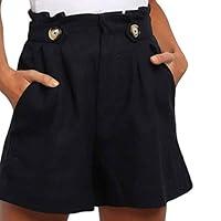 Algopix Similar Product 2 - FORUU Cotton Linen Shorts Women2020