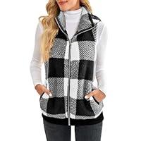 Algopix Similar Product 16 - Womens Fuzzy Puffer Vest Reversible