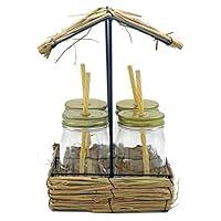 Algopix Similar Product 10 - DEI Tiki Hut Drinking Glass Set of 4