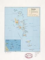 Algopix Similar Product 10 - 18" x 24" 1989 Map Of Vanuatu