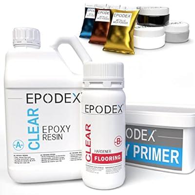Teexpert Epoxy Resin Deep Pour, 1.5 Gallon Epoxy Resin Kit for 2-4 Pour Depths, Crystal Clear & High Gloss, Bubble-free Casting Resin for River