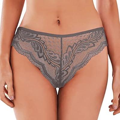 Womens Underwear Cotton Bikini Panties Lace Soft Hipster Panty Ladies  Stretch Sexy Cotton French Cut Panties for Women