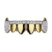 Algopix Similar Product 8 - TOPGRILLZ 14K Gold Plated Iced Out CZ