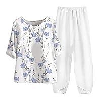 Algopix Similar Product 12 - Linen Sets for Women 2 Piece Two Piece