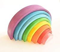 Algopix Similar Product 16 - TOY WOODEN RAINBOW STACKER Montessori