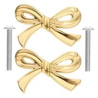 Algopix Similar Product 16 - DOITOOL Brass Bow Shape Cabinets Knobs