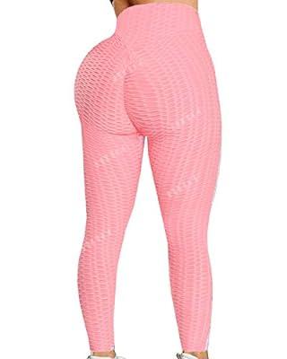 Leggings Women's High Waist Yoga Pants Tummy Control Scrunched Booty  Leggings Workout Running Butt Lift Tights