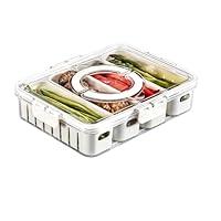 Algopix Similar Product 6 - Eanpet Divided Veggie Tray with Lid and