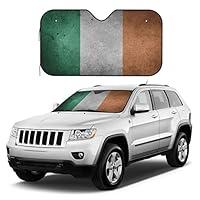 Algopix Similar Product 5 - Retro Ireland Flag Front Windshield Sun