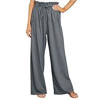 Algopix Similar Product 6 - Womens Casual Pants Wide Leg Cotton and