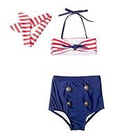 Algopix Similar Product 9 - gsch Baby Girls High Waisted Swimsuit