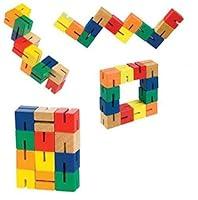 Algopix Similar Product 18 - Wood Fidget Puzzle Shape Shifter Brain