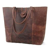 Algopix Similar Product 6 - JackChris Premium Leather Tote Bag