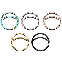 Algopix Similar Product 5 - 5PCS Stainless Steel Moon Nose Ring