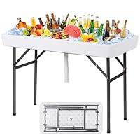 Algopix Similar Product 14 - KOTEK Folding Ice Cooler Table with