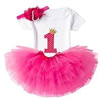 Algopix Similar Product 15 - NNJXD Girl Newborn Crown Tutu 1st