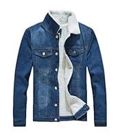 Algopix Similar Product 11 - INVACHI Men Fleeced Lined Denim Jacket