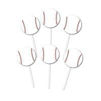 Algopix Similar Product 2 - Baseball Cupcake Toppers  24 count 
