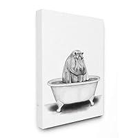 Algopix Similar Product 9 - Stupell Industries Hippo in A Tub Funny