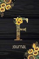 Algopix Similar Product 13 - F Journal Sunflower Journal Monogram