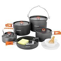 Algopix Similar Product 11 - Odoland 18pcs Camping Cookware Large