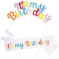 Algopix Similar Product 20 - ARBEYOOU Birthday Sash Birthday Crown